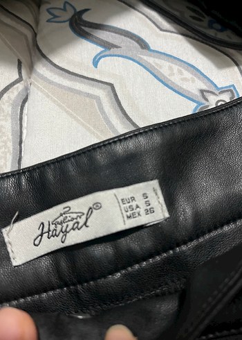 Siyah Kadın Deri Pantalon - Görsel 4