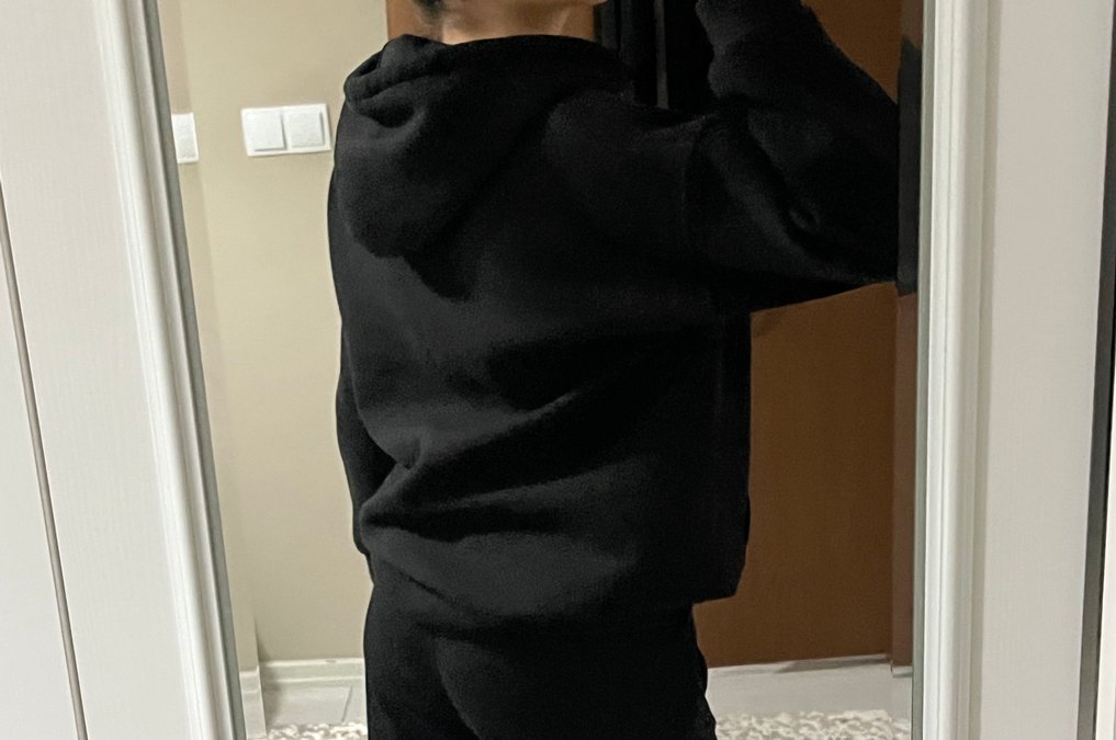 Siyah Fermuarlı Kadın Sweatshirt - Görsel 2