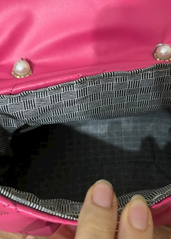 Pembe Deri Kapitone Kadın Çanta - Görsel 4