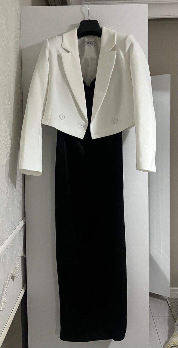 Beyaz Mini Kadın Blazer Ceket - Görsel 5