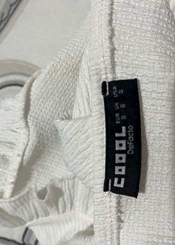 Beyaz Fırfırlı Straplez Keten Mini Bluz - Görsel 5