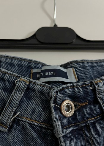 Gri Mavi Bol Kesim Kadın Denim Pantolon - Görsel 3