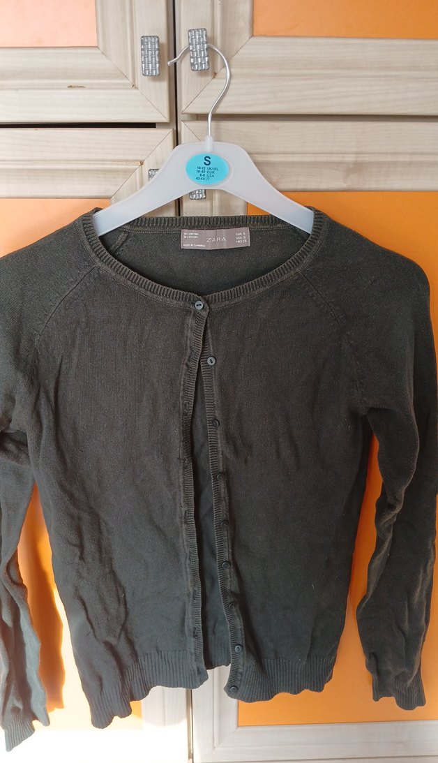 Düğmeli Yeşil Uzun Kollu Kadın Hırka - Görsel 2