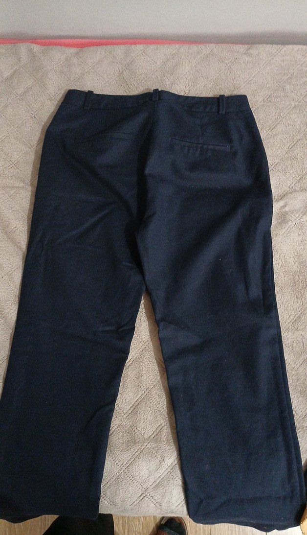 Lacivert Midi Denim Kadın Kumaş Pantolon - Görsel 3