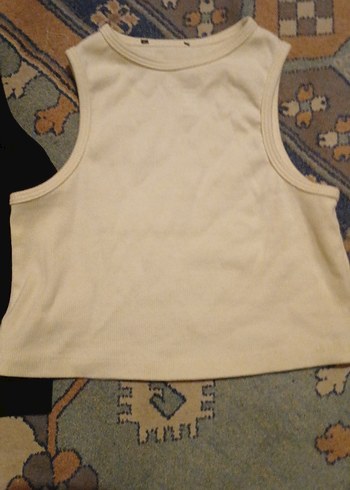 Kadın Siyah ve sari renk Yüksek Yakalı Kolsuz Pamuklu Atlet - Görsel 2