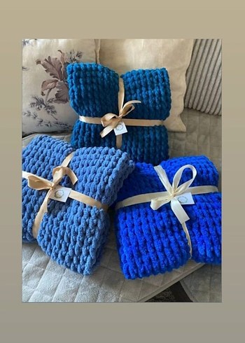 Puffy Pie Bebekler İçin Örgü Yumuşak Battaniye ve yetişkinler için atkı