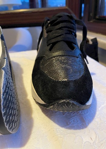 Yılan Desenli Siyah Spor Platform Sneakers - Görsel 6