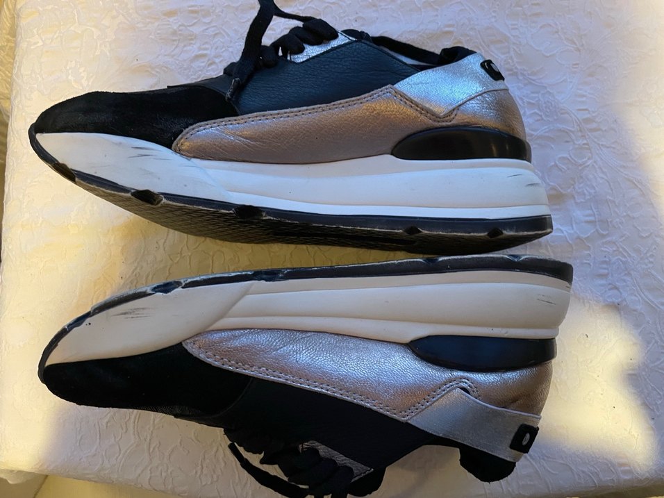 Yılan Desenli Siyah Spor Platform Sneakers - Görsel 5