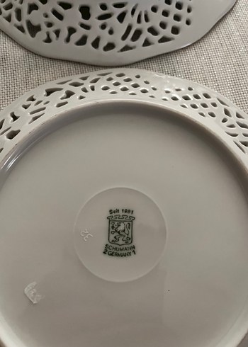  Beden Schumann çiçek Desen Ajurlu Beyaz Tabak