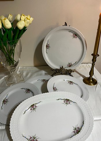 Alman damga 6 kişilik servis takımı Çiçek Desenli Porselen - Görsel 3