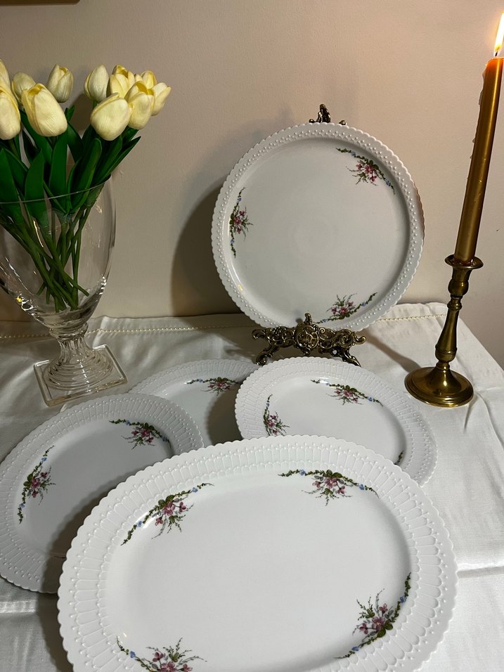 Alman damga 6 kişilik servis takımı  Çiçek Desenli Porselen - Görsel 3