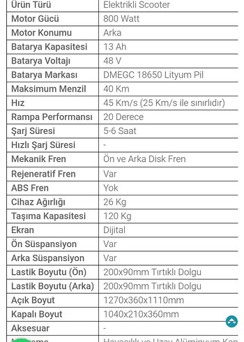 HERO S8 Elektrikli Scooter 800 Watt 13Ah 48V - Görsel 7