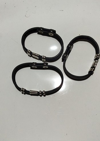 Erkek Mavi Minimalist Deri Bileklik 3 adet - Görsel 5