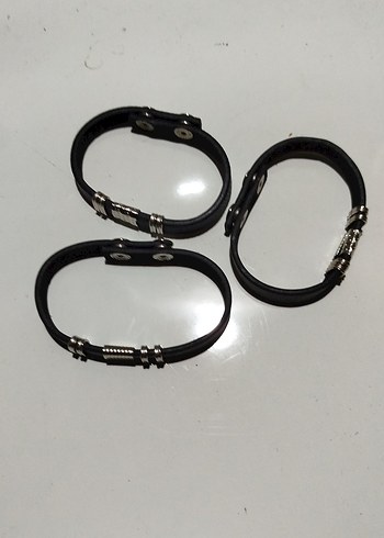 Erkek Mavi Minimalist Deri Bileklik 3 adet - Görsel 4