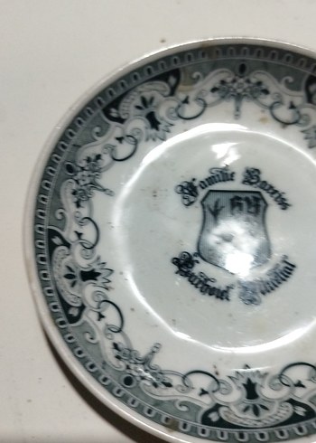 Gri ve Beyaz Desenli Seramik Tabak - Görsel 3