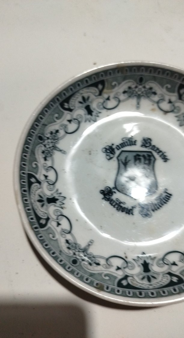 Gri ve Beyaz Desenli Seramik Tabak - Görsel 3