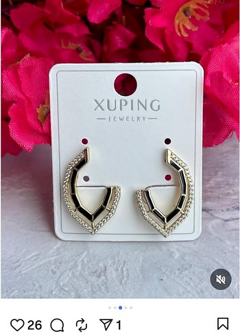 Xuping Mini Altın Renkli Modern Klasik Küpeler
