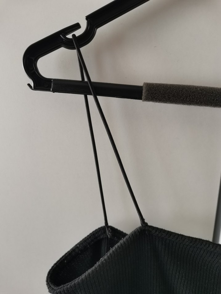 Siyah İnce Askılı Mini Elbise - Görsel 3