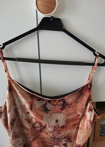 Drapeli Askılı Midi Bohem Elbise - Görsel 5