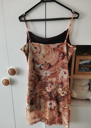 Drapeli Askılı Midi Bohem Elbise - Görsel 7