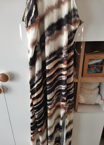 Bohem Tarz Uzun Bağcıklı Elbise - Görsel 3