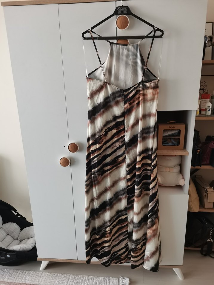 Bohem Tarz Uzun Bağcıklı Elbise - Görsel 5