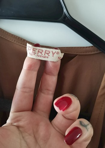 Kahverengi Midi Boy Drapeli elbise - Görsel 5