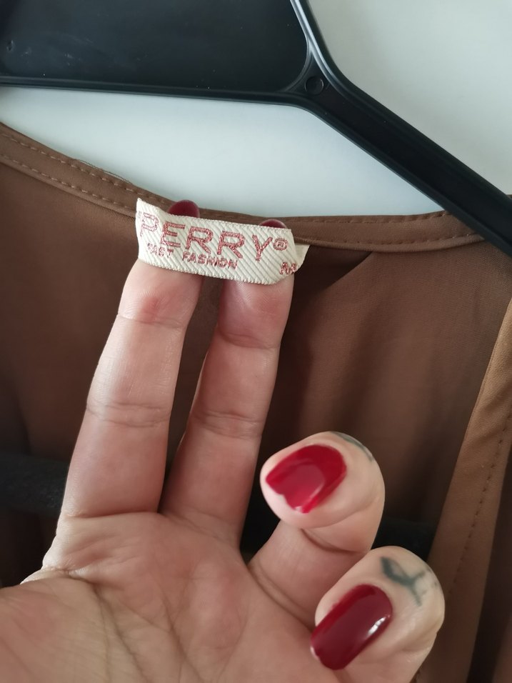 Kahverengi Midi Boy Drapeli elbise - Görsel 5