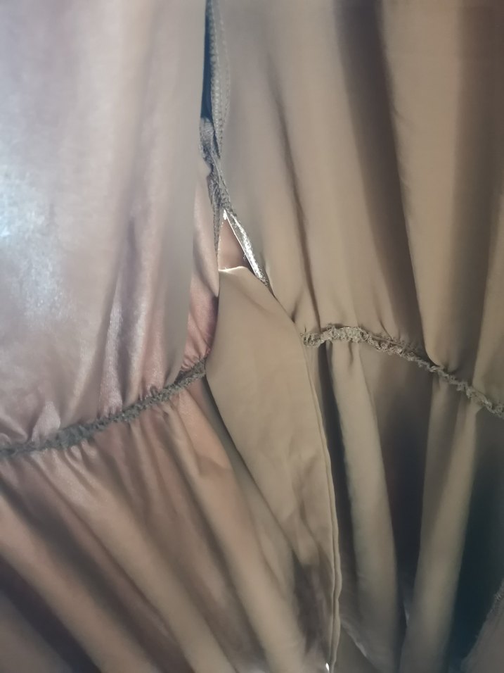 Kahverengi Midi Boy Drapeli elbise - Görsel 2