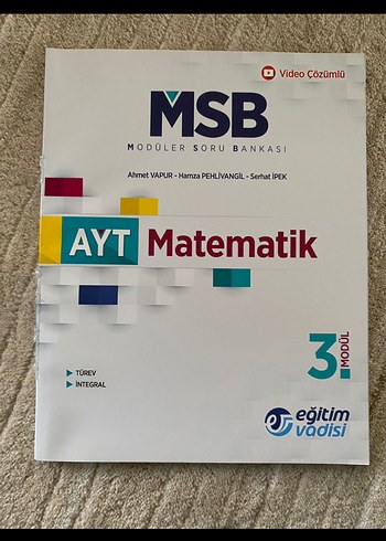 Eğitim Vadisi AYT Matematik Soru Bankası 3 Modül