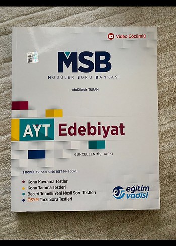 Eğitim Vadisi AYT Edebiyat Soru Bankası
