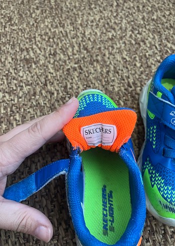 25 Beden mavi Renk Işıklı Erkek Çocuk Renkli Spor Ayakkabı