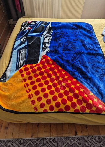 Çocuklar için renkli desenli battaniye yeni - Görsel 2