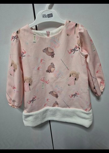 Kız Çocuk Pembe Tüylü Bolero Set - Görsel 4