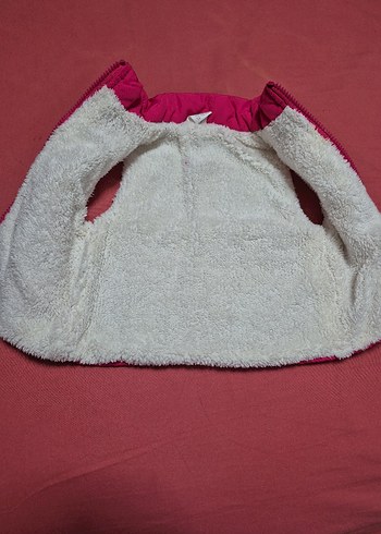 Kız Çocuk Pembe Fermuarlı Yelek - Görsel 3