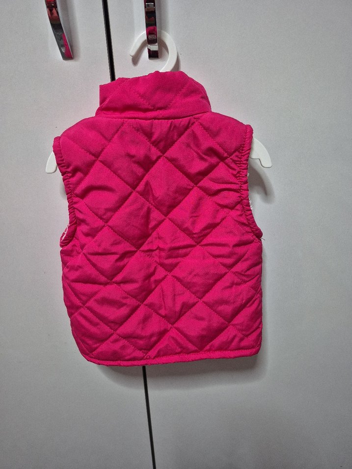 Kız Çocuk Pembe Fermuarlı Yelek - Görsel 2
