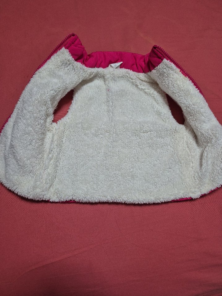 Kız Çocuk Pembe Fermuarlı Yelek - Görsel 3