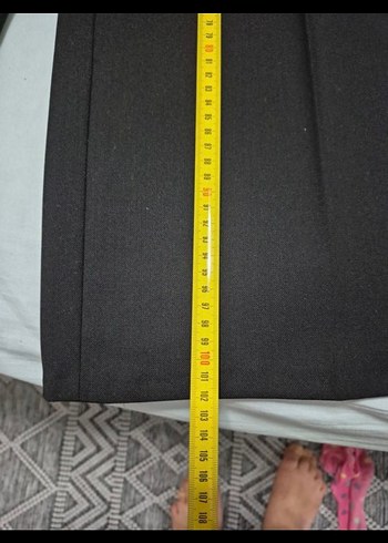 Siyah Kadın Midi Kumaş Pantolon - Görsel 6