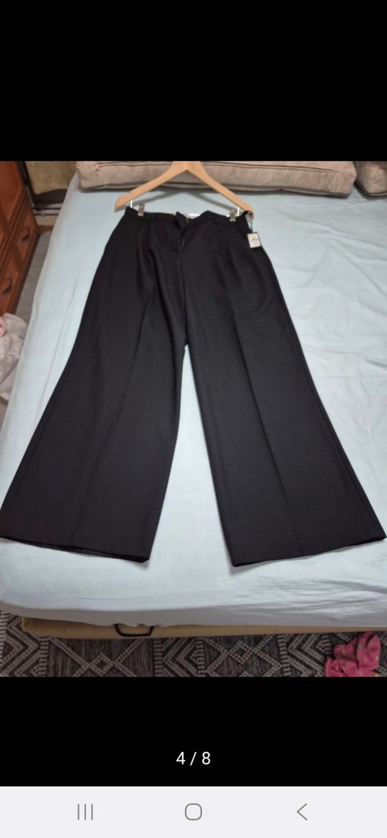 Siyah Kadın Midi Kumaş Pantolon - Görsel 4
