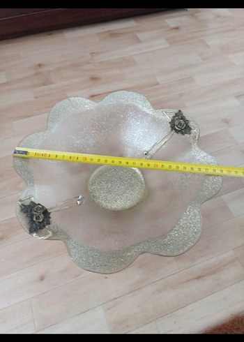 Bej Çiçek Desenli Dekoratif Tabak - Görsel 6