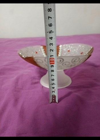 Nakışlı Bej Dekoratif Tabak - Görsel 7