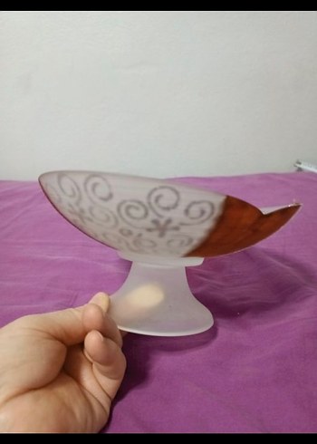 Nakışlı Bej Dekoratif Tabak - Görsel 3