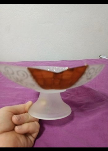 Nakışlı Bej Dekoratif Tabak - Görsel 4