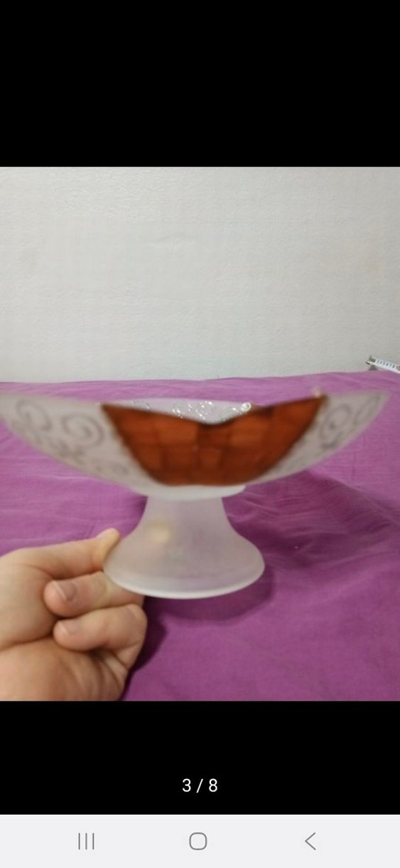 Nakışlı Bej Dekoratif Tabak - Görsel 4