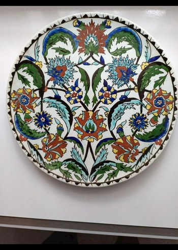 Çiçek Desenli Çok Renkli Tabak - Görsel 4