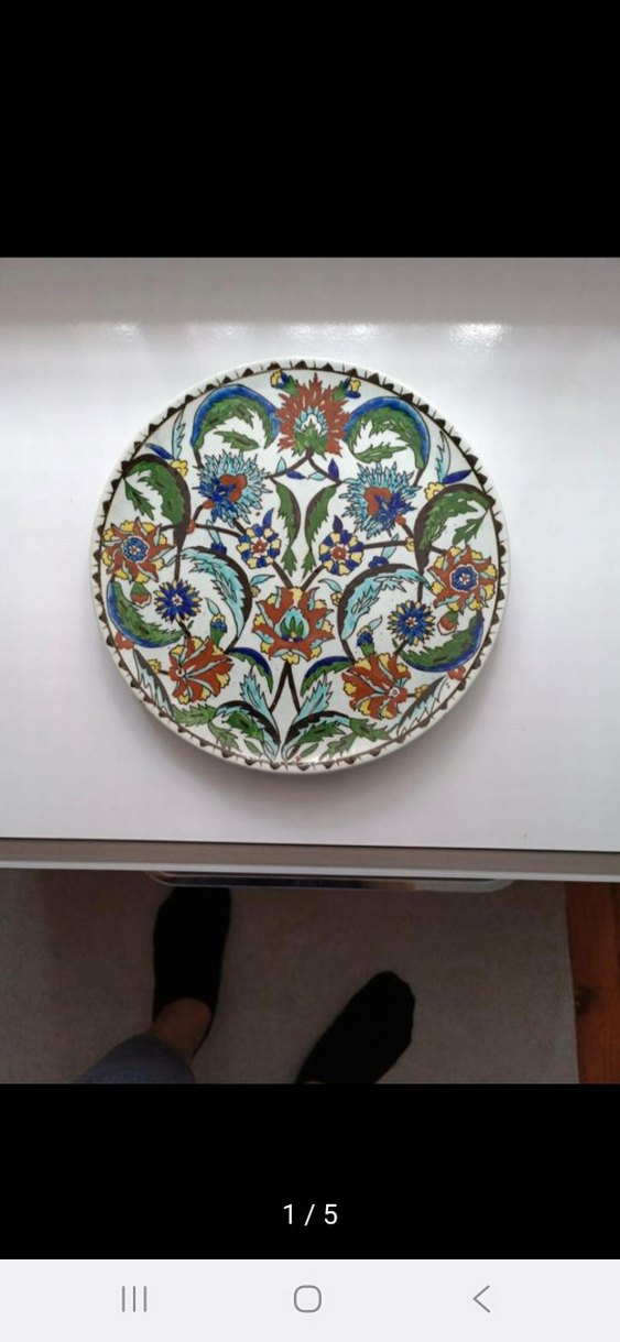 Çiçek Desenli Çok Renkli Tabak - Görsel 2