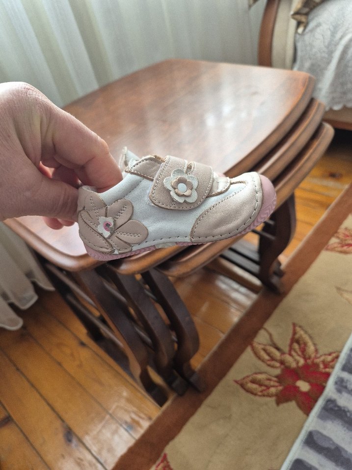 Bej Kız Bebek İlk Adım Ayakkabısı - Görsel 4
