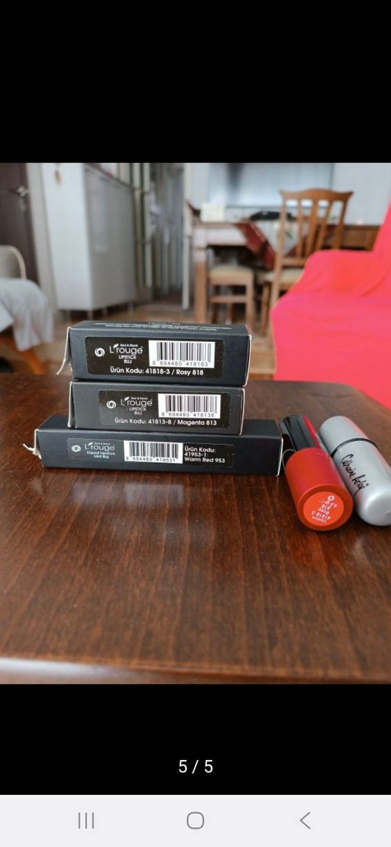 Canlı Kırmızı Ruj Seti - Görsel 5