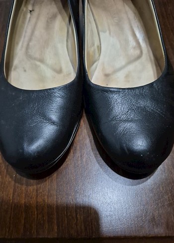 Siyah Kadın Klasik Dolgu Topuk Ayakkabı - Görsel 3