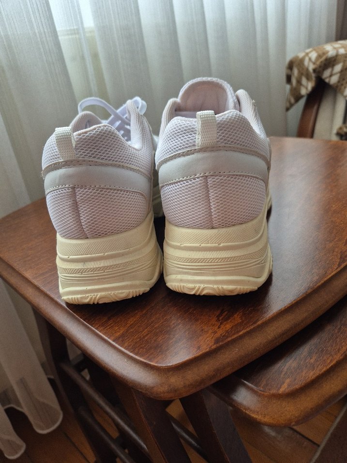 Beyaz Platform Topuklu Spor Ayakkabı - Görsel 3